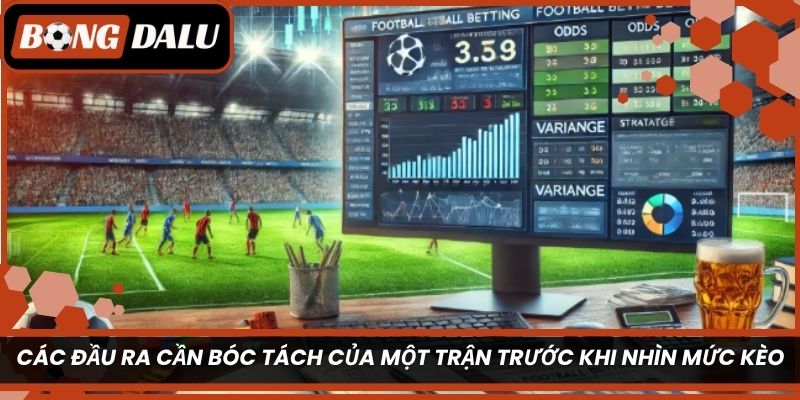 Các đầu ra cần bóc tách của một trận trước khi nhìn mức kèo