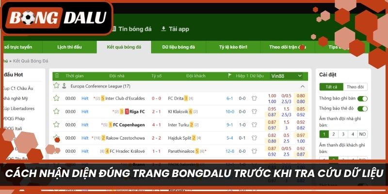 Cách nhận diện đúng trang Bongdalu trước khi tra cứu dữ liệu