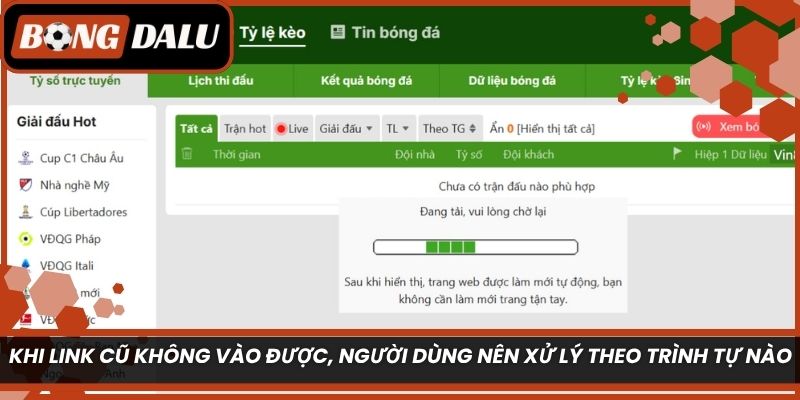 Khi link cũ không vào được, người dùng nên xử lý theo trình tự nào?