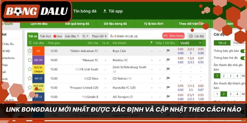 Link Bongdalu mới nhất được xác định và cập nhật theo cách nào?